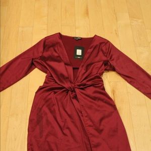 Long sleeve slip dress